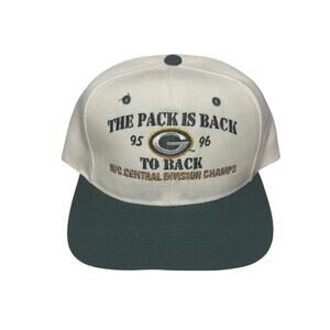 Vintage Green Bay Packers Snapback Hat The Pack Is Back 95 96 Headmaster